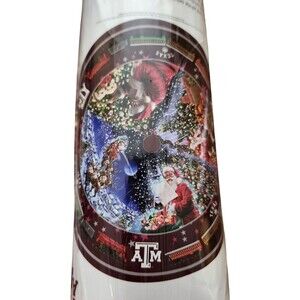 College Team Felt Christmas Tree Skirt TEXAS A&M 48"X48" Maroon White w/ Santa